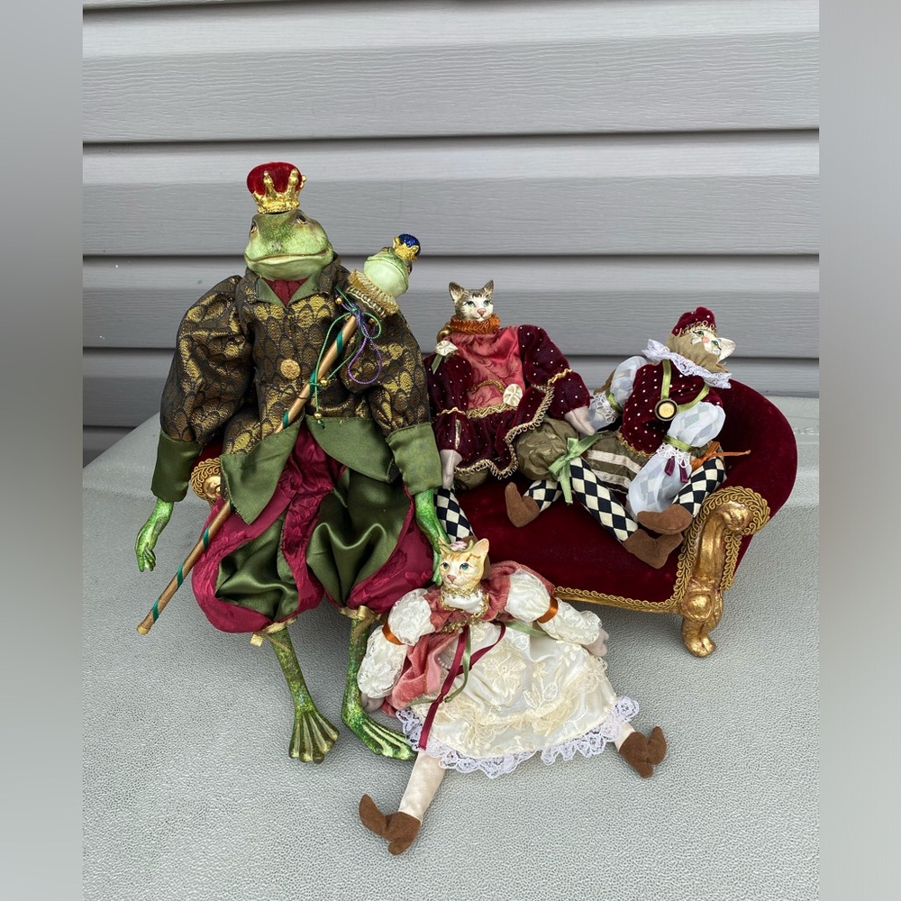 Katherine's Collection Prince Frog Green Royalty WAYNE KLESKI 16”+ Cats Lots